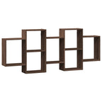 Scaffale a Parete Rovere Marrone 159x18x65 cm in Truciolato