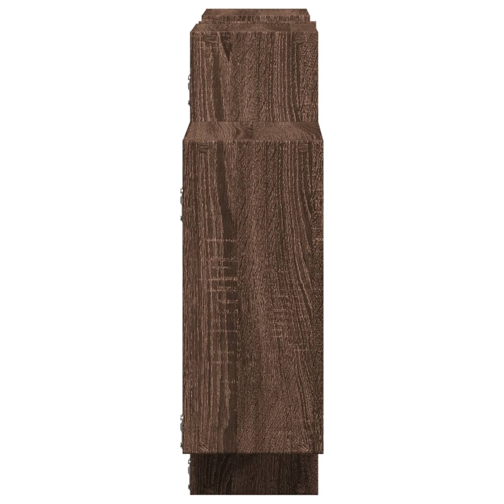 Scaffale a Parete Rovere Marrone 159x18x65 cm in Truciolato