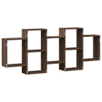 Scaffale a Parete Rovere Marrone 159x18x65 cm in Truciolato
