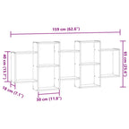 Scaffale a Parete Rovere Marrone 159x18x65 cm in Truciolato