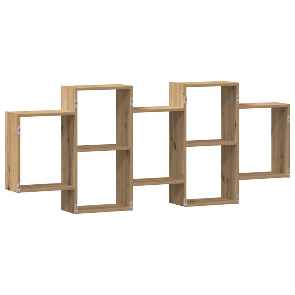 Scaffale a Parete Rovere Artigianale 159x18x65 cm in Truciolato