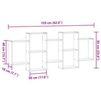 Scaffale a Parete Rovere Artigianale 159x18x65 cm in Truciolato
