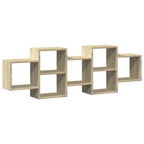 Scaffale a Parete Rovere Sonoma 129x18x42 cm in Truciolato