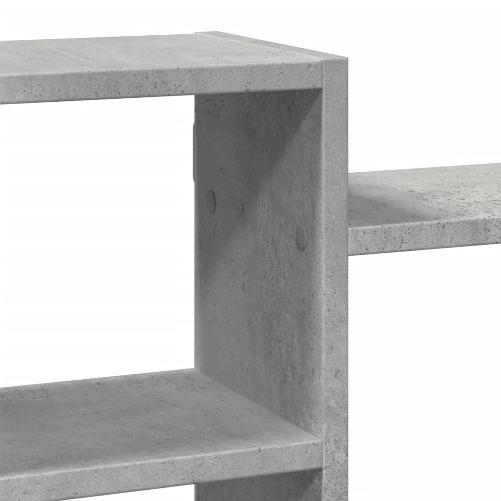 Scaffale a Muro Grigio Cemento 129x18x42 cm in Truciolato