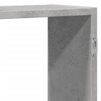 Scaffale a Muro Grigio Cemento 129x18x42 cm in Truciolato