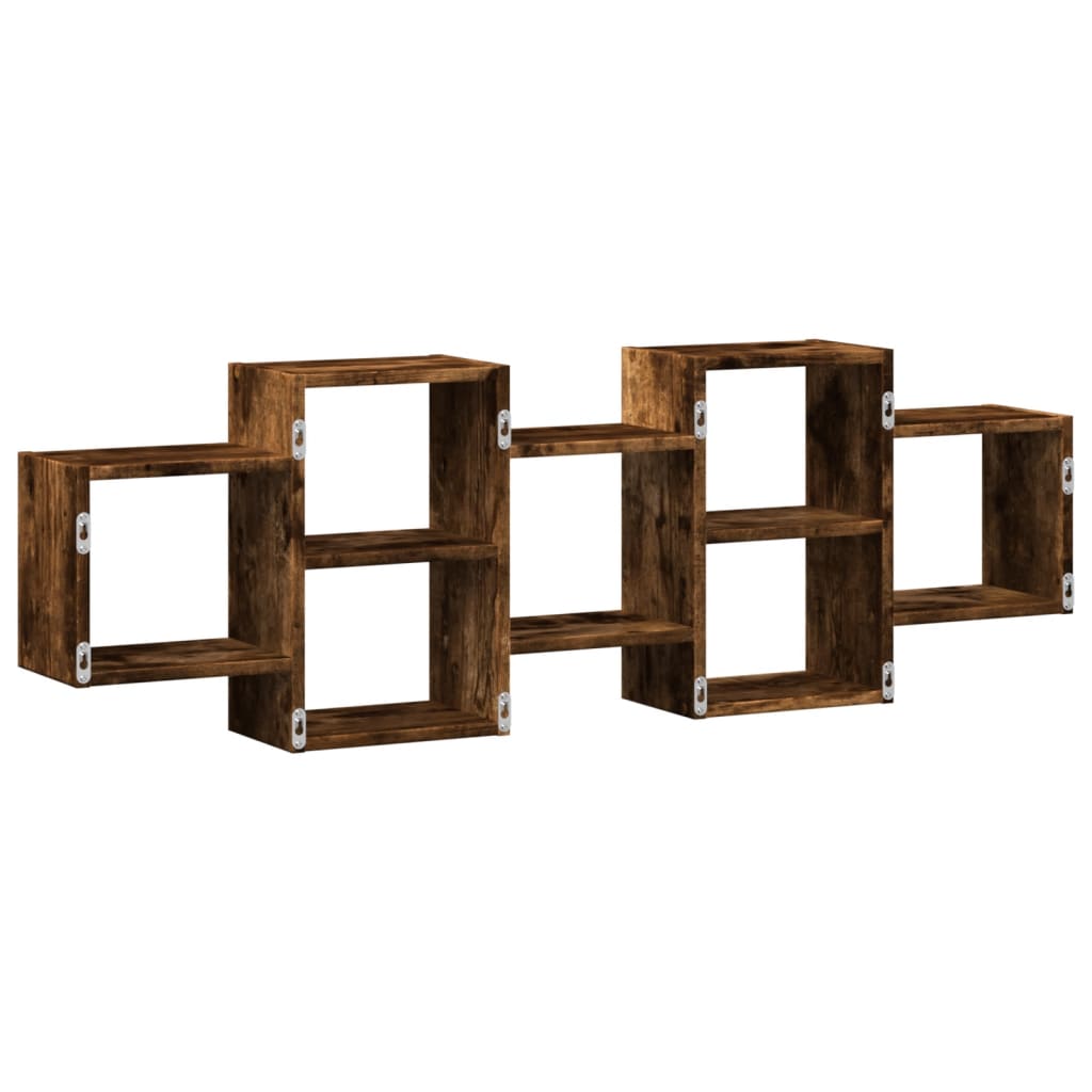 Mensola a Muro Rovere Fumo 129x18x42 cm in Truciolato