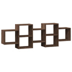Scaffale a Parete Rovere Marrone 129x18x42 cm in Truciolato