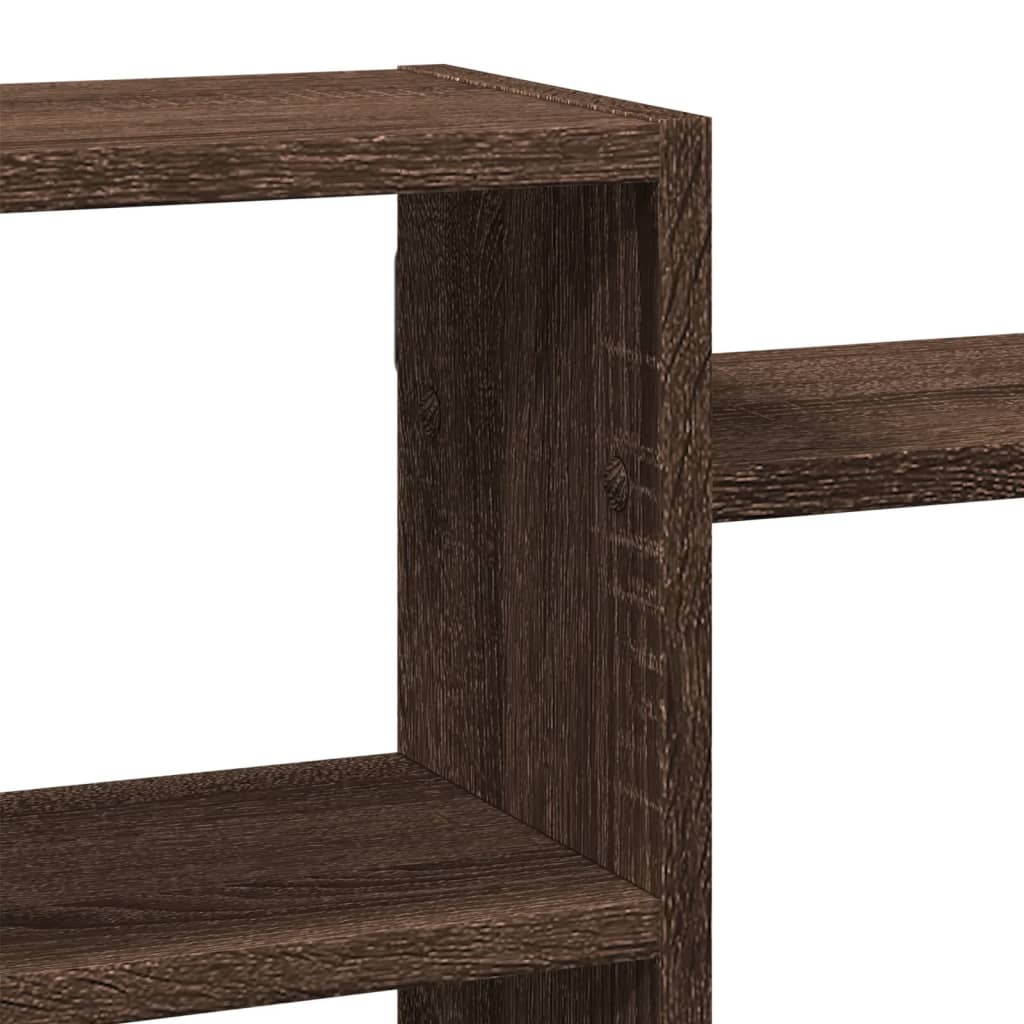 Scaffale a Parete Rovere Marrone 129x18x42 cm in Truciolato