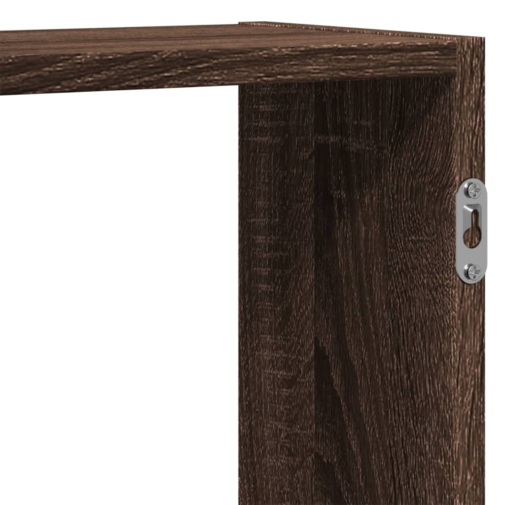 Scaffale a Parete Rovere Marrone 129x18x42 cm in Truciolato