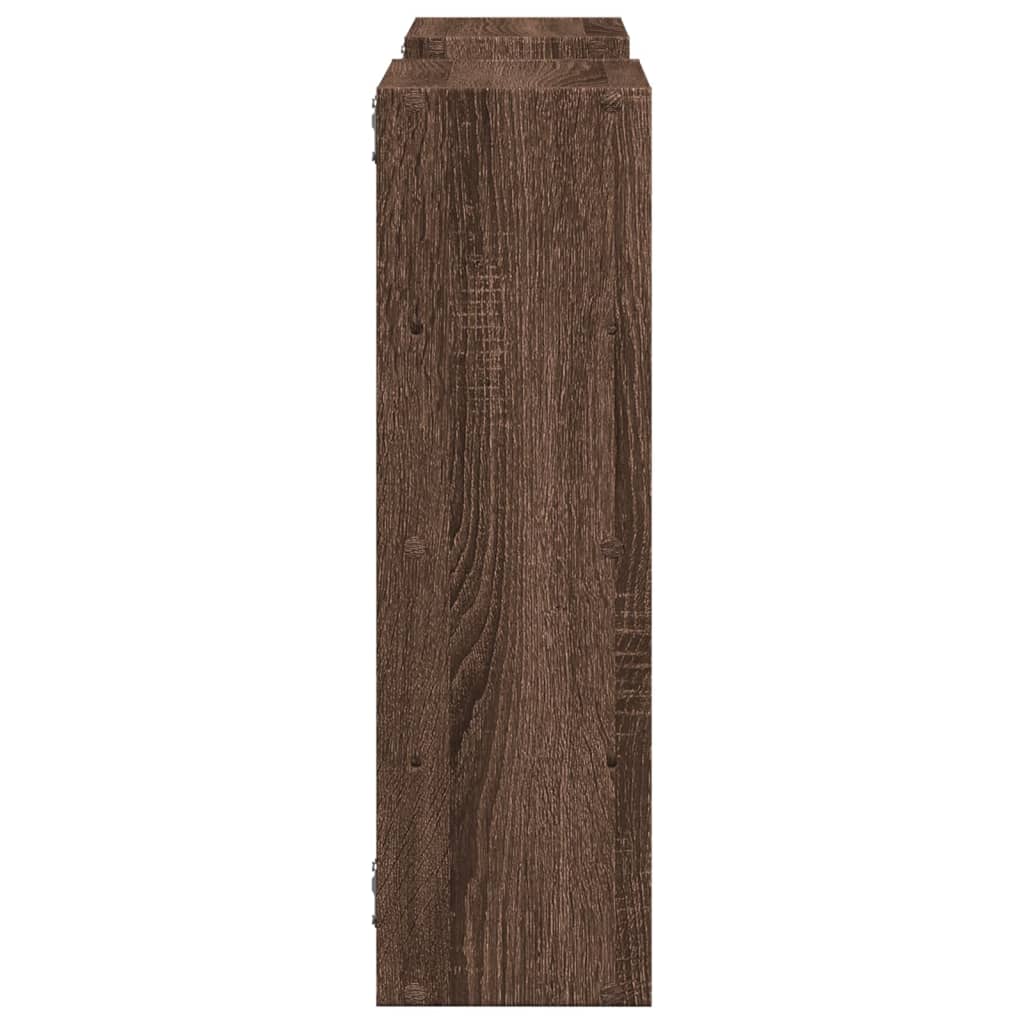 Mensola a Muro Rovere Marrone 96x18x60 cm in Truciolato