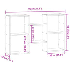 Mensola a Muro Rovere Marrone 96x18x60 cm in Truciolato