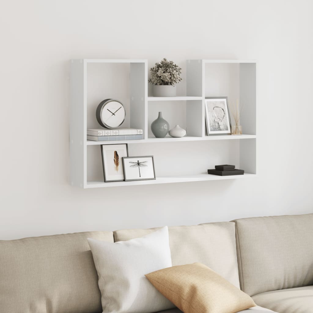 Mensola da parete bianca 99x15x60 cm in legno ingegnerizzato