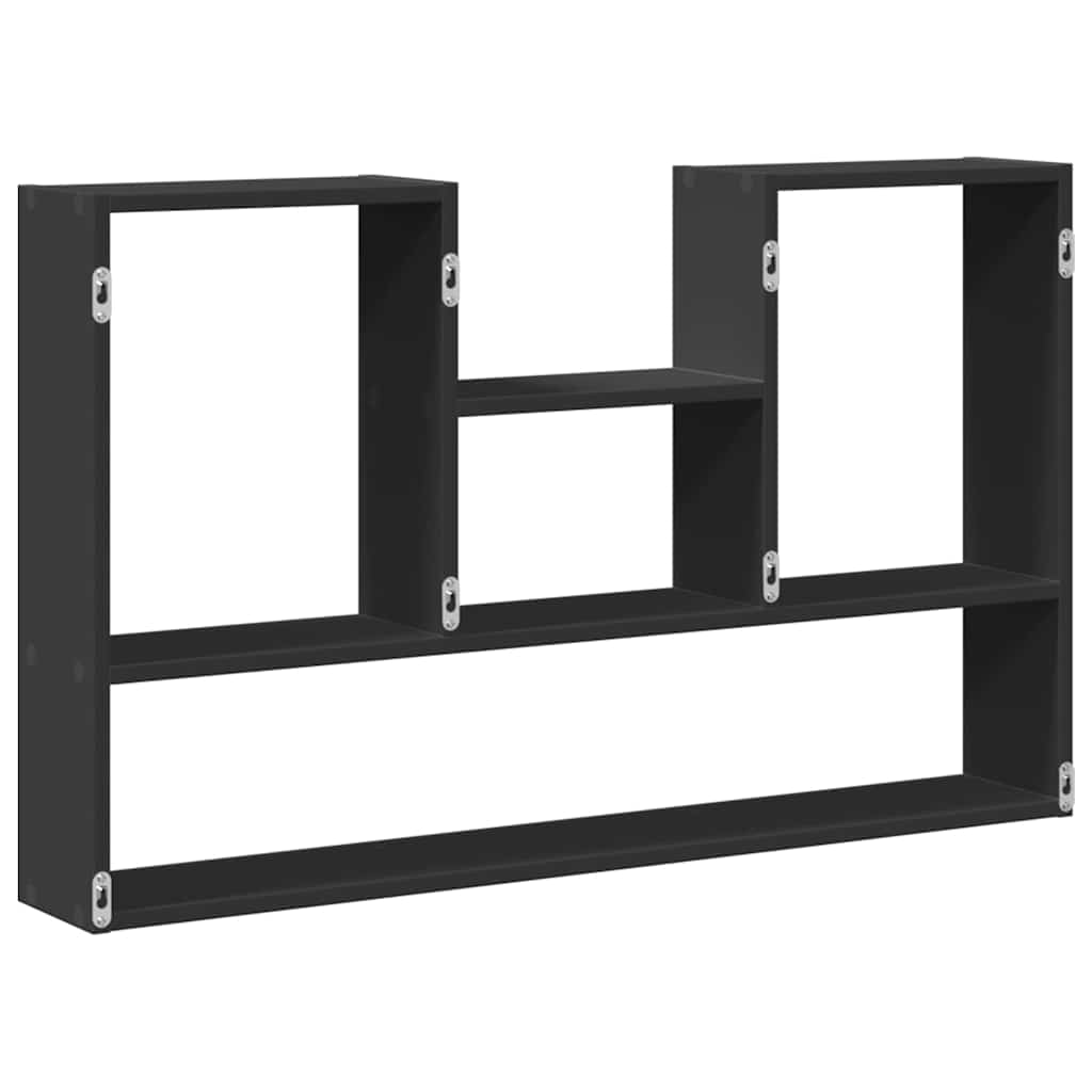 Scaffale a Parete Nero 99x15x60 cm in Truciolato