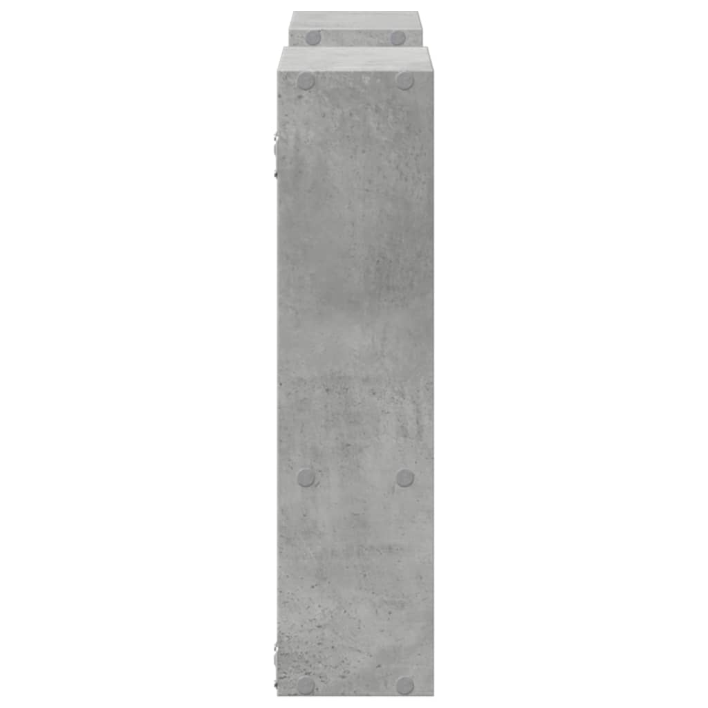 Scaffale a Muro Grigio Cemento 99x15x60 cm in Truciolato