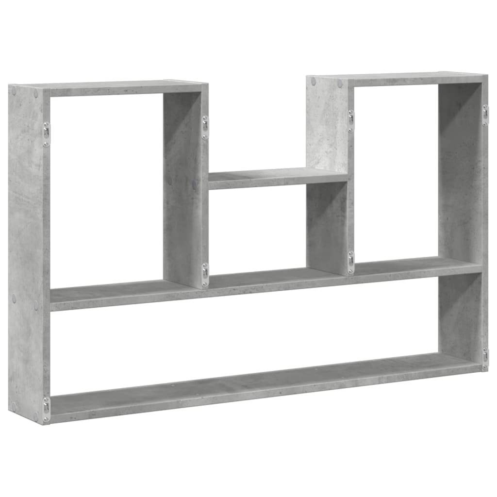 Scaffale a Muro Grigio Cemento 99x15x60 cm in Truciolato