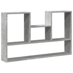 Scaffale a Muro Grigio Cemento 99x15x60 cm in Truciolato