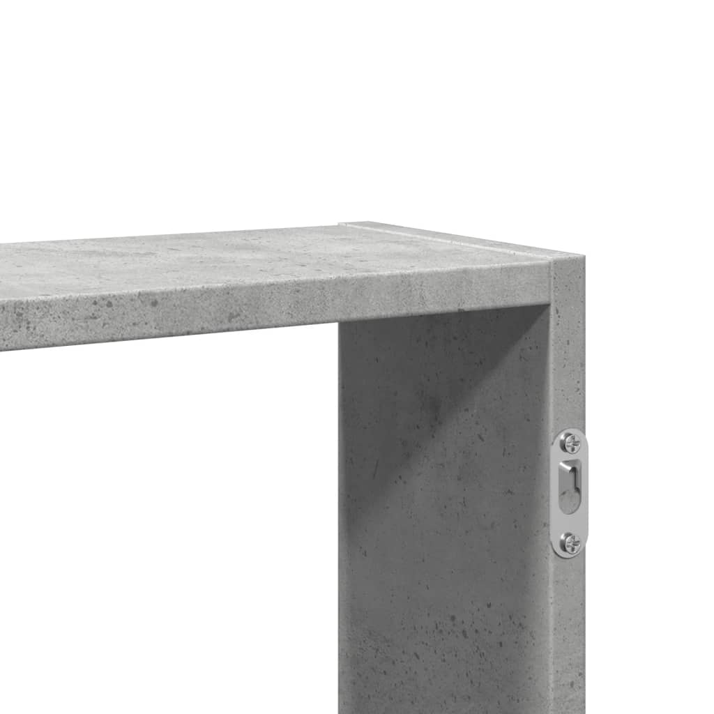 Scaffale a Muro Grigio Cemento 99x15x60 cm in Truciolato
