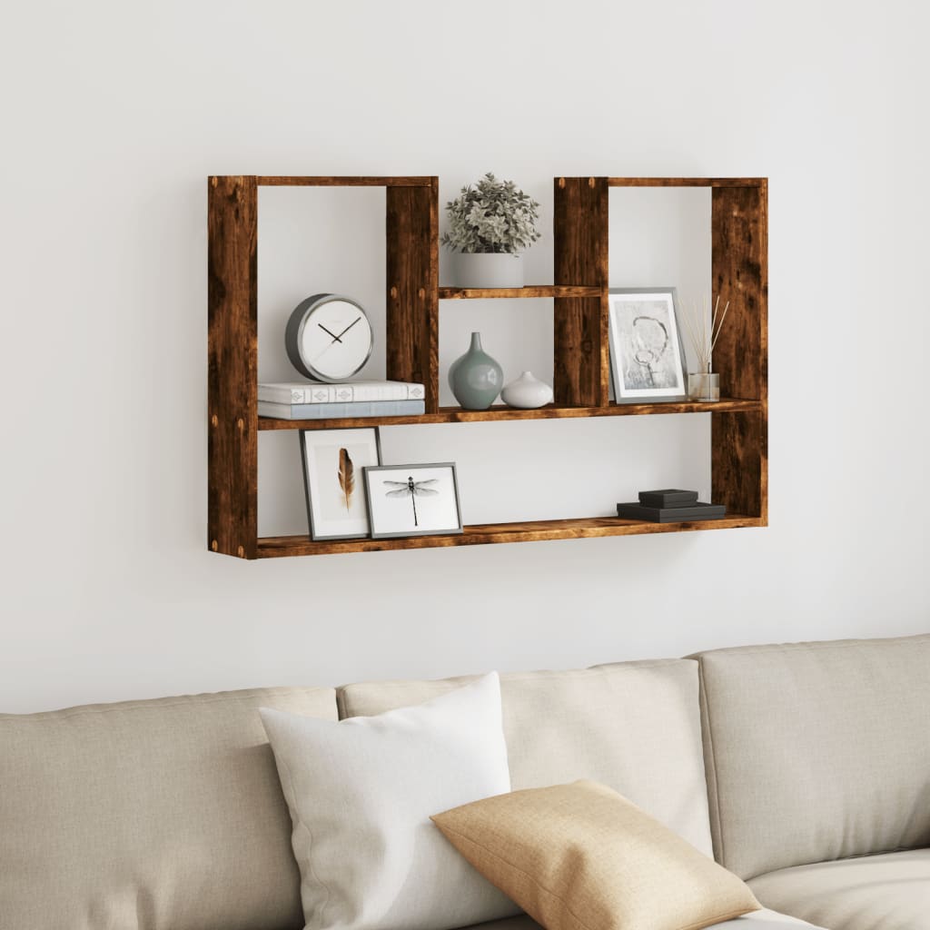 Mensola a Muro Rovere Fumo 99x15x60 cm in Truciolato