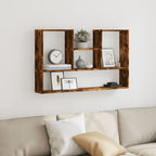 Mensola a Muro Rovere Fumo 99x15x60 cm in Truciolato