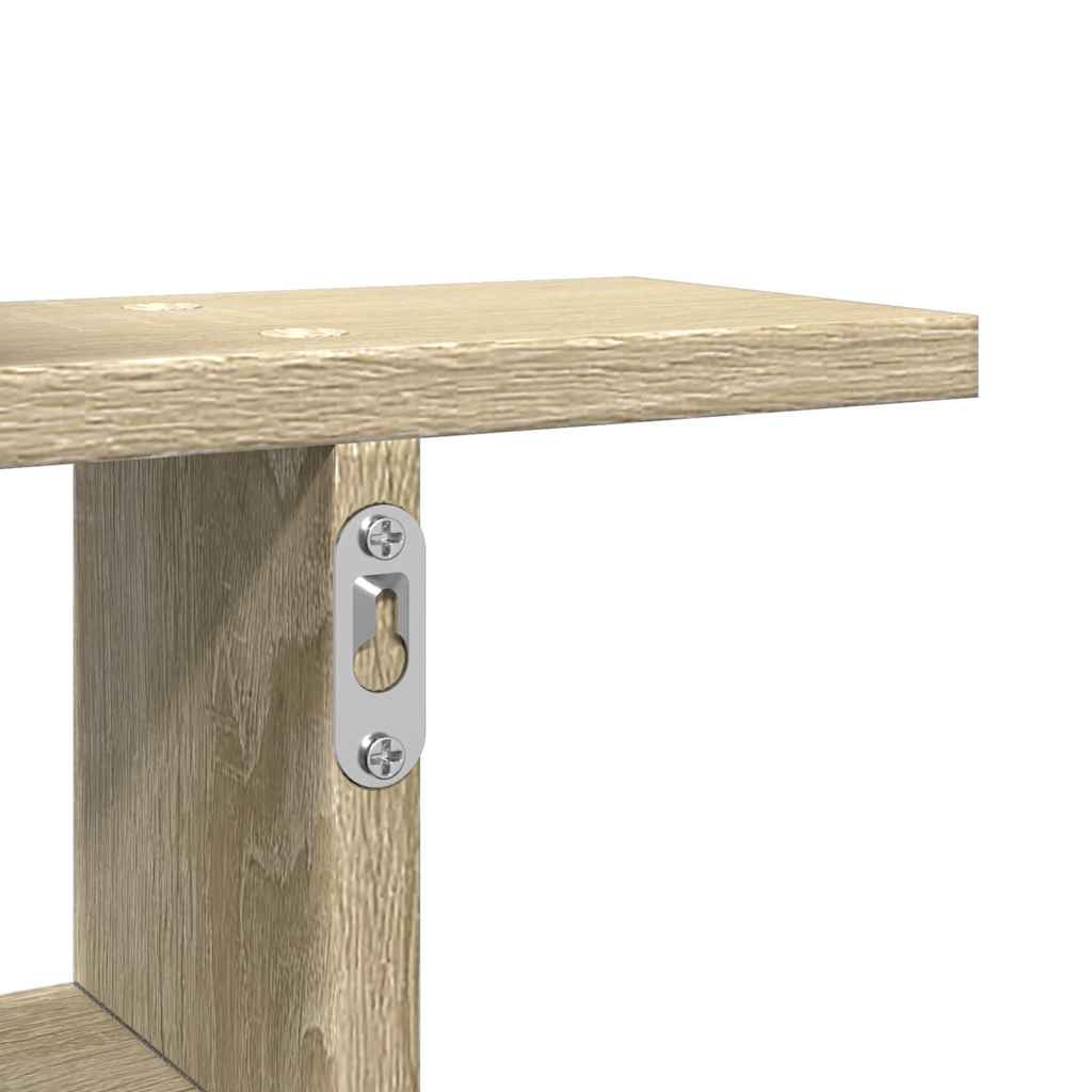 Mensole Parete 2pz Rovere Sonoma 38x12x38 cm in Truciolato