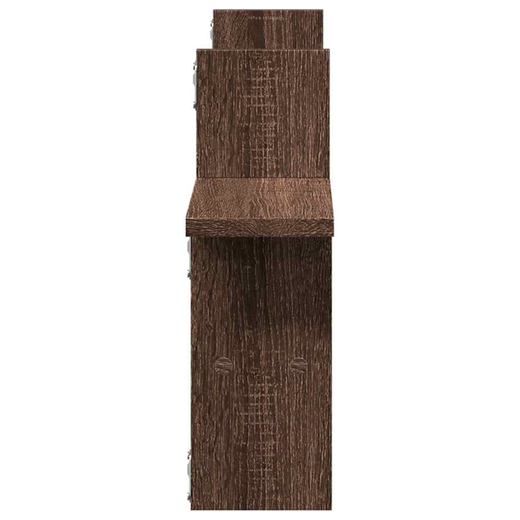 Mensole da Parete 2pz Rovere Marrone 38x12x38 cm in Truciolato