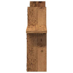 Mensole da Parete 2pz Legno Vecchio 38x12x38 cm in Truciolato