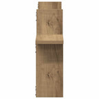 Mensole Parete 2pz Rovere Artigianale 38x12x38 cm in Truciolato