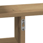 Mensole Parete 2pz Rovere Artigianale 38x12x38 cm in Truciolato