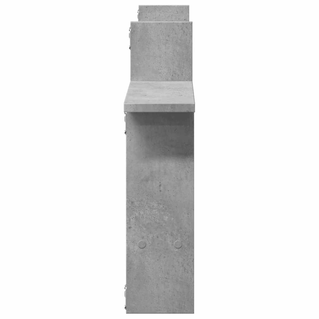 Mensole a Muro 2pz Grigio Cemento 50x12x50 cm in Truciolato