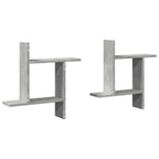 Mensole a Muro 2pz Grigio Cemento 50x12x50 cm in Truciolato