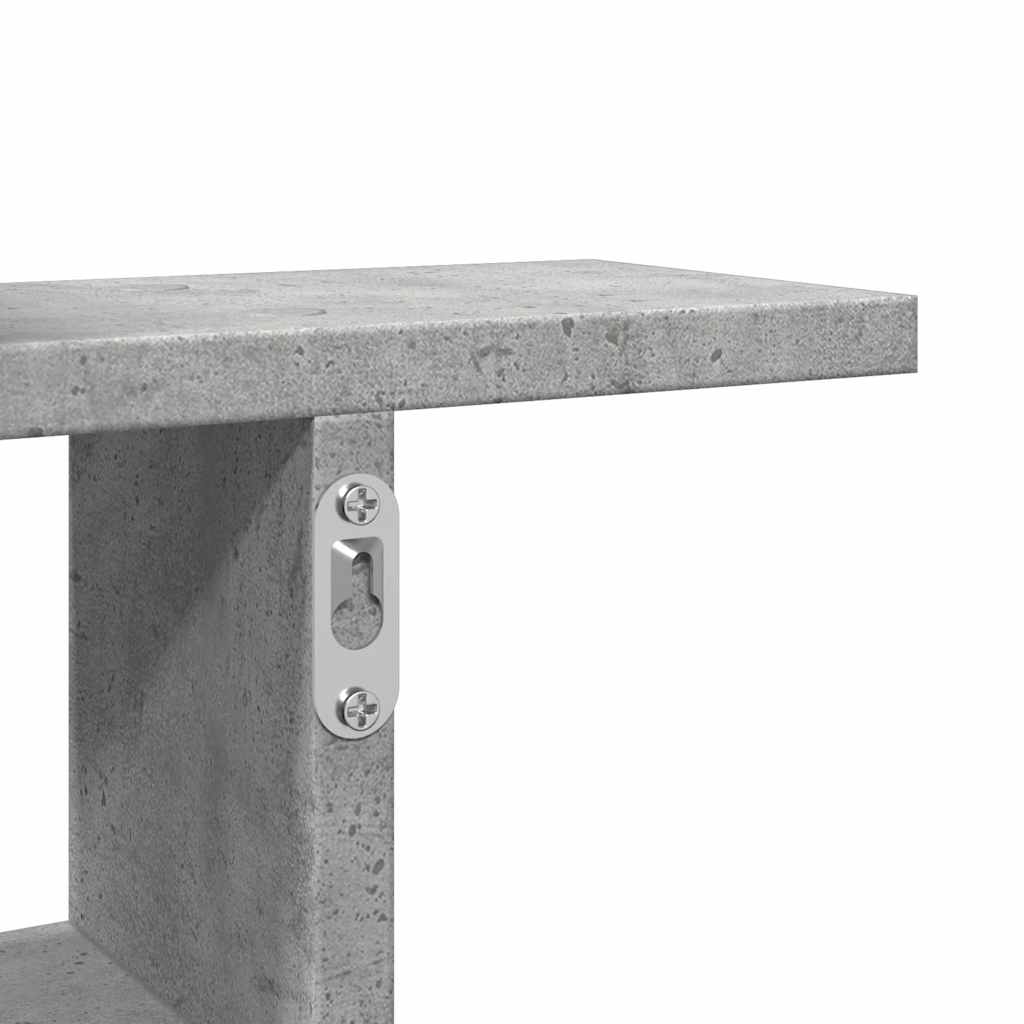 Mensole a Muro 2pz Grigio Cemento 50x12x50 cm in Truciolato