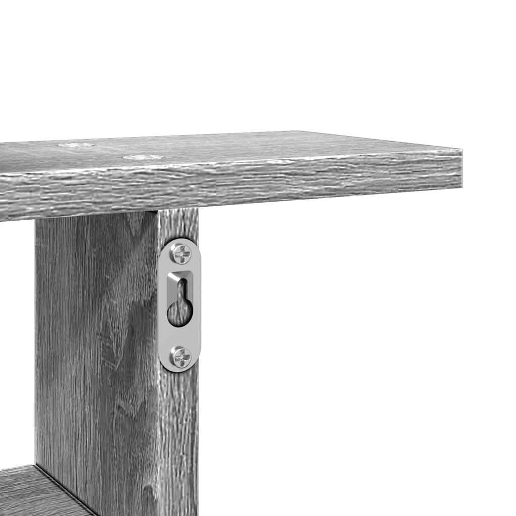 Mensole a Parete 2pz Grigio Sonoma 50x12x50 cm in Truciolato