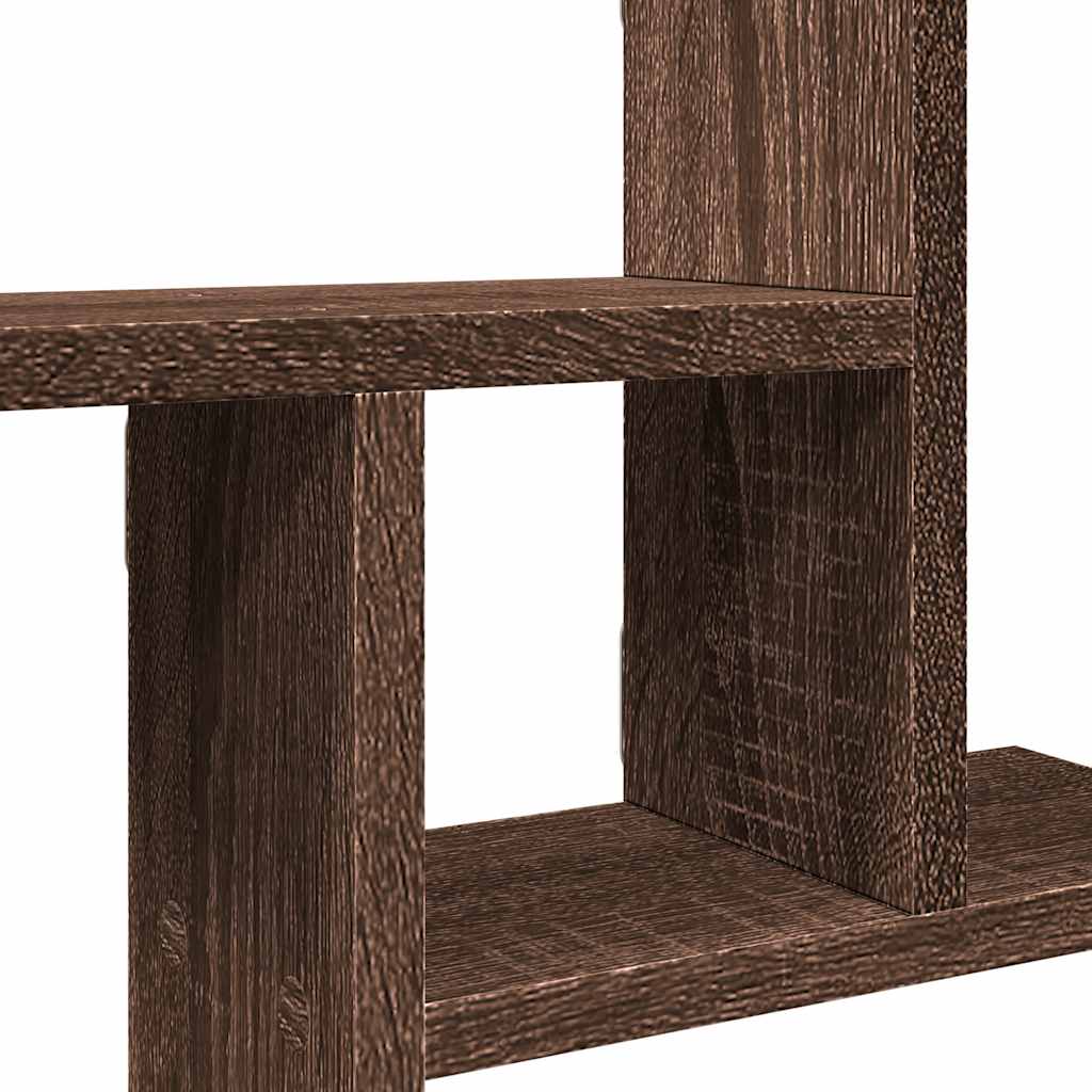 Mensole da Parete 2pz Rovere Marrone 50x12x50 cm in Truciolato