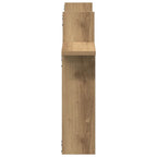 Mensole Parete 2pz Rovere Artigianale 50x12x50 cm in Truciolato
