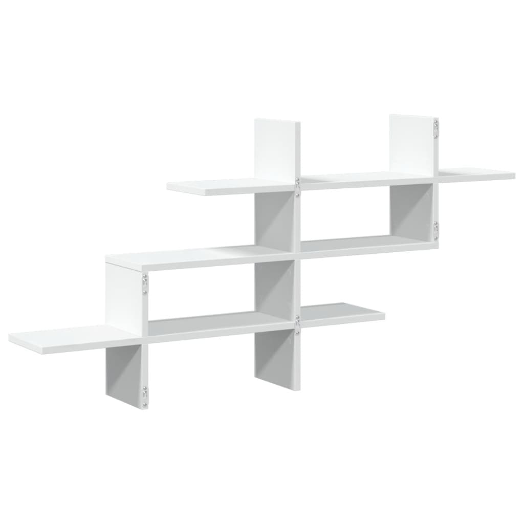 Scaffale a Parete Bianco 124,5x18x60,5 cm in Truciolato