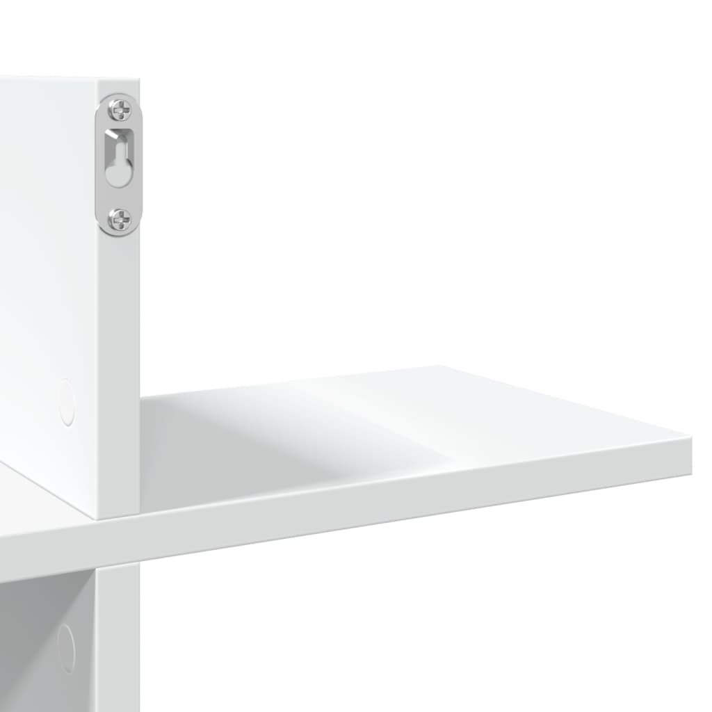 Scaffale a Parete Bianco 124,5x18x60,5 cm in Truciolato