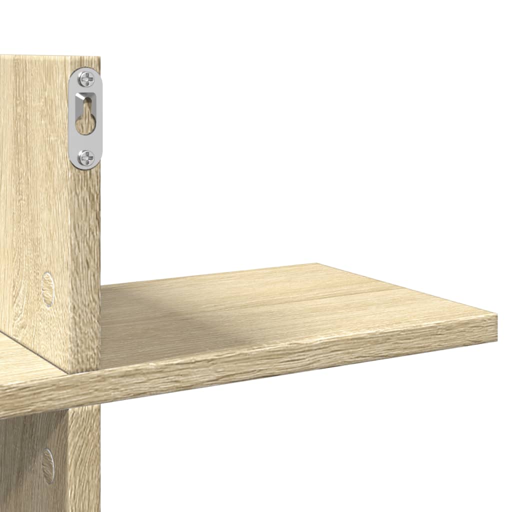 Scaffale Parete Rovere Sonoma 124,5x18x60,5 cm in Truciolato