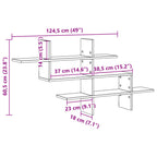 Scaffale Parete Rovere Sonoma 124,5x18x60,5 cm in Truciolato