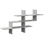 Scaffale a Muro Grigio Cemento 124,5x18x60,5 cm in Truciolato