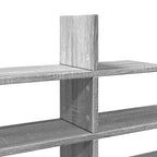 Mensola a Muro Grigio Sonoma 124,5x18x60,5 cm in Truciolato