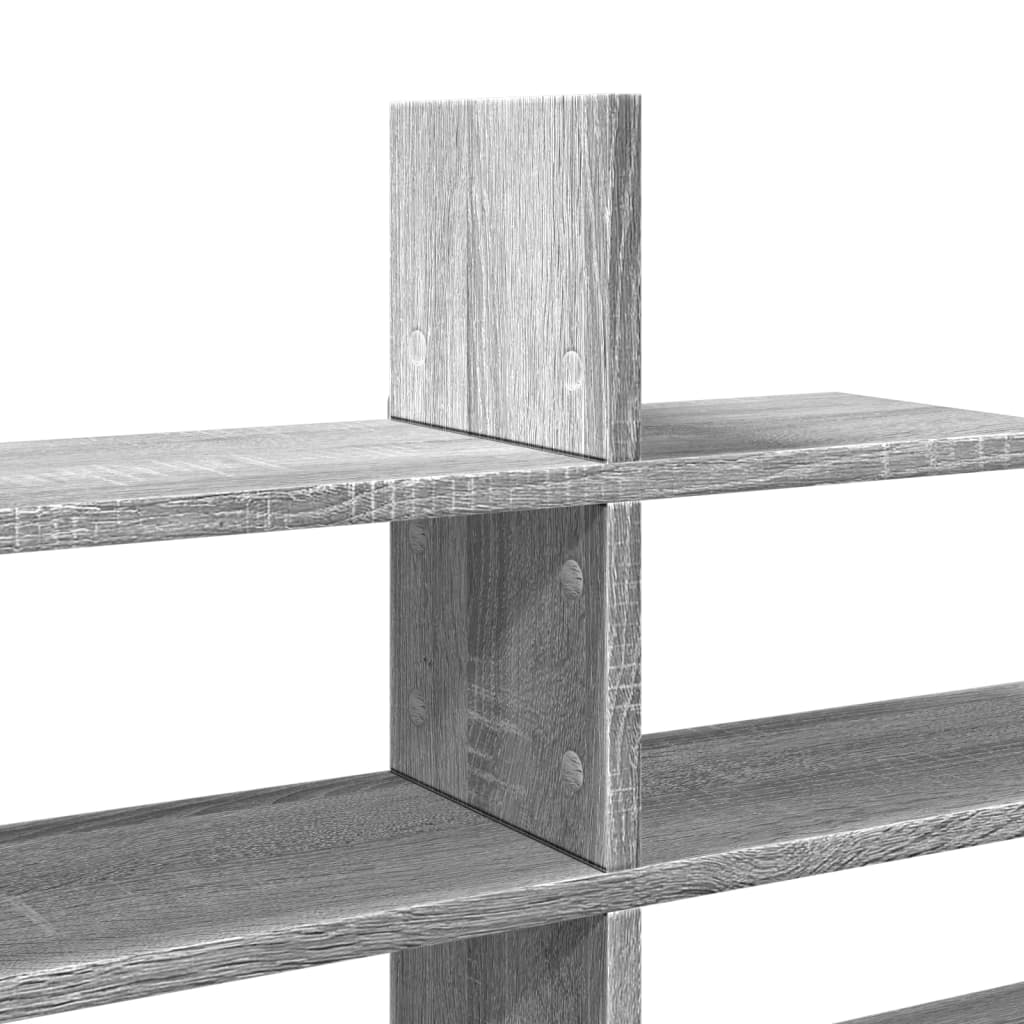 Mensola a Muro Grigio Sonoma 124,5x18x60,5 cm in Truciolato