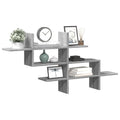 Mensola a Muro Grigio Sonoma 124,5x18x60,5 cm in Truciolato