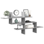 Mensola a Muro Grigio Sonoma 124,5x18x60,5 cm in Truciolato