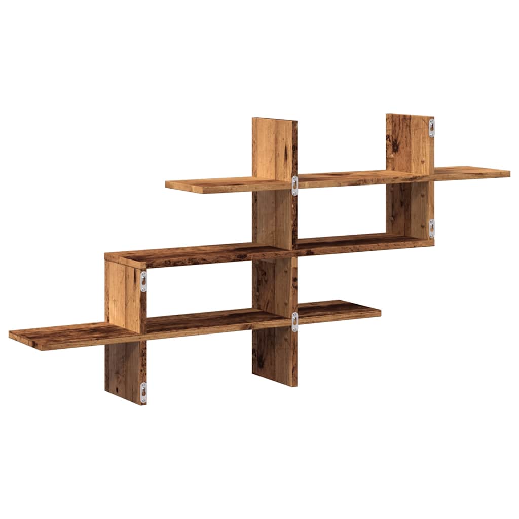 Scaffale a Parete Legno Vecchio 124,5x18x60,5 cm in Truciolato