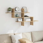 Mensola a Muro Rovere Artigianale 124,5x18x60,5cm in Truciolato