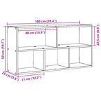 Scaffale a Parete Bianco 100x25x50 cm in Legno Multistrato