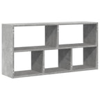Scaffale a Muro Grigio Cemento 100x25x50 cm Legno Multistrato