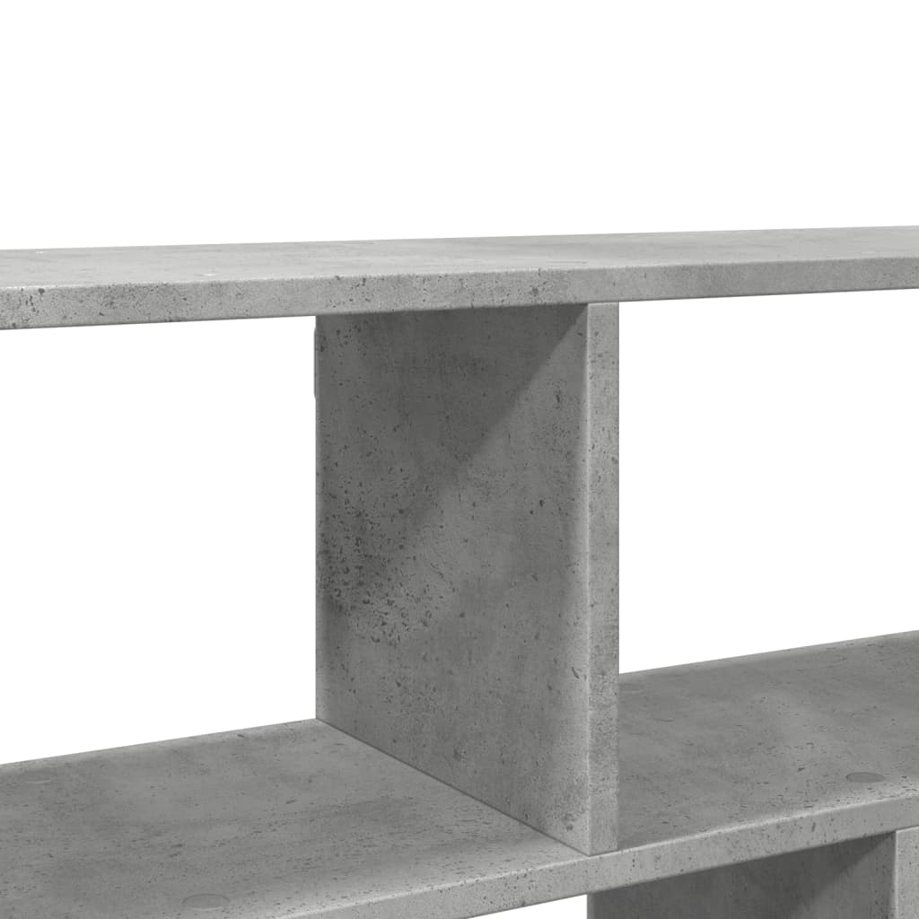 Scaffale a Muro Grigio Cemento 100x25x50 cm Legno Multistrato