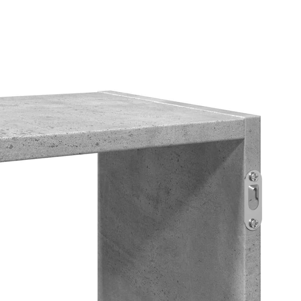 Scaffale a Muro Grigio Cemento 100x25x50 cm Legno Multistrato