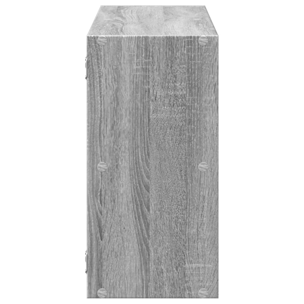 Scaffale a Muro Grigio Sonoma 100x25x50 cm in Legno Multistrato